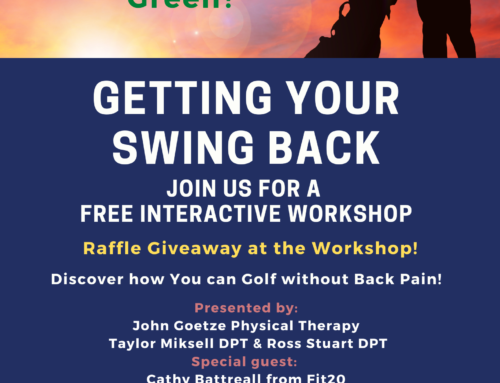 June 16th – Workshop – Getting Your Swing Back